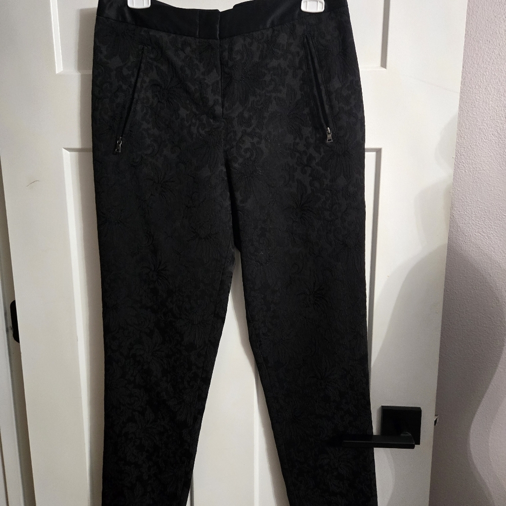 BCBGMaxAzria Jacquard Low Rise Skinny Pants